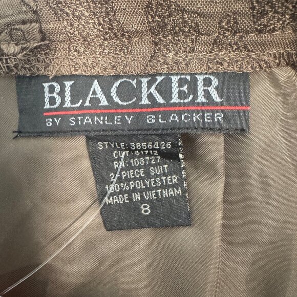 Blacker By Stanley Blacker Size 8 Brown Floral Pencil Skirt NEW - Picture 6 of 6